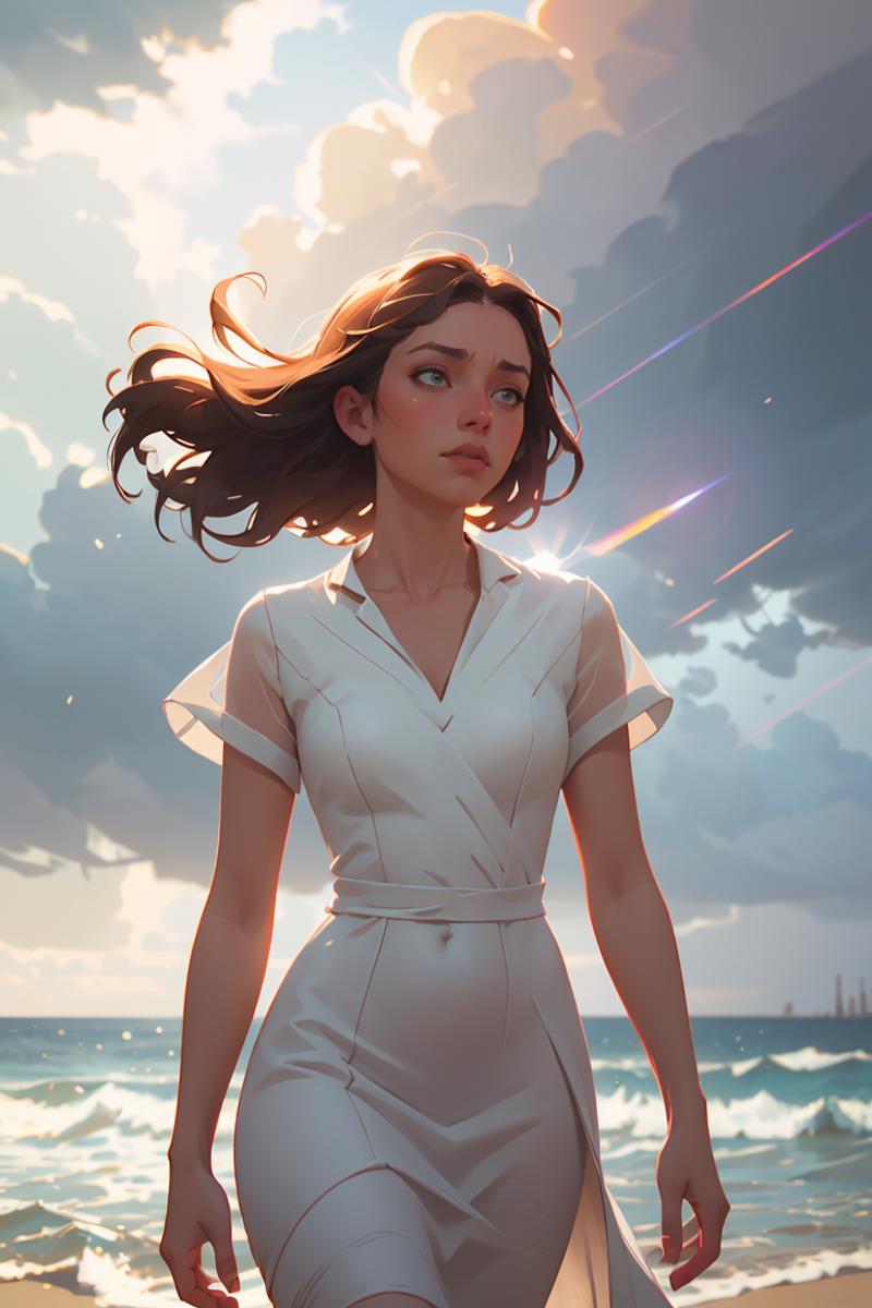 386635-2568532660-beautiful woman lex in a white dress blowing in the wind, walking on a stormy beach, dark clouds, (cowboy shot_1.4), realistic,.png